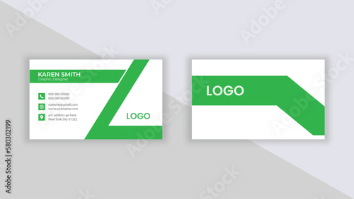 aesthetical artful Geometric  business card design template