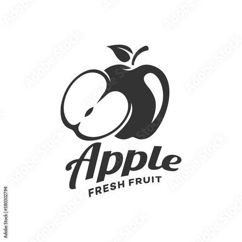 fresh apple logo vector template illustration