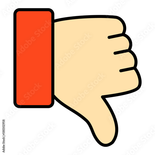 Dislike Filled Line Icon
