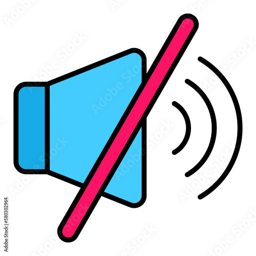Muted Filled Line Icon