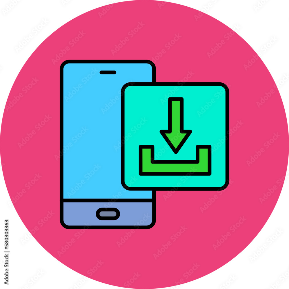 Download Multicolor Circle Filled Line Icon