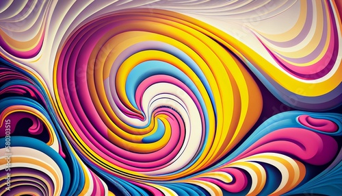 swirling patterns with a marbled texture, bright and bold colors, Generative AI, illustration