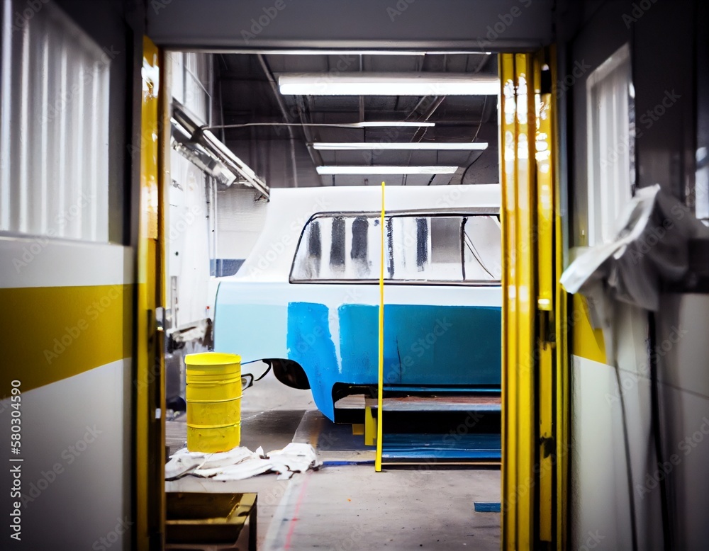 Inside car factory, generative ai
