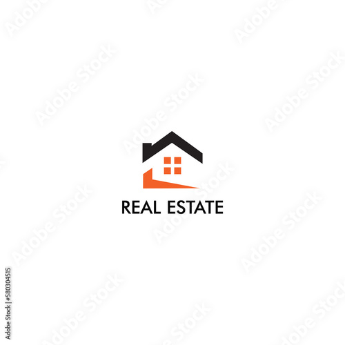 real estate house logo design vector icon