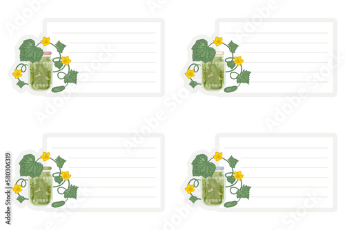Label for entries on jars with cucumbers