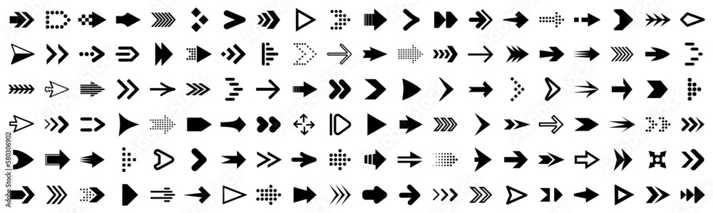Set arrow icons. Collection different arrows sign. Black vector arrows cursor direction icons – stock vector Set arrow icons. Collection different arrows sign. Black vector arrows cursor direction icons – stock vector
