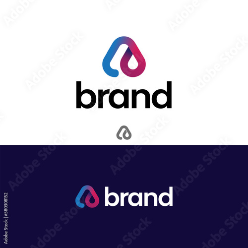 Simple initial a abstract logo design 