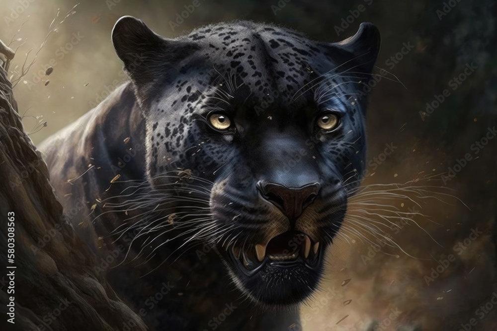Catlike actions or mannerisms that a panther might exhibit. Generative AI