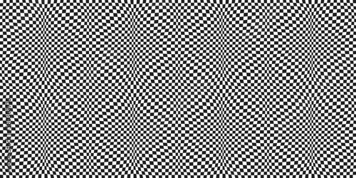 Checkered pattern texture. Vector canvas with repeating checkered wave. Print for applying to seamless surfaces.