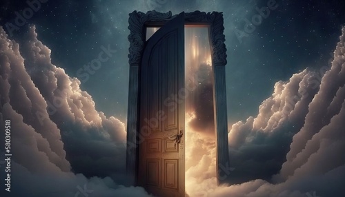 Tableau sur toile Mysterious door to heavens