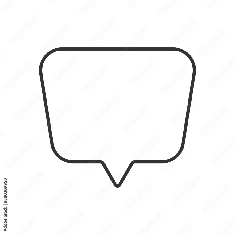 speech bubble outline vector illustration isolated on white background. speech bubble line icon for web, ui and social media design speech bubble outline vector illustration isolated on white background. speech bubble line icon for web, ui and social media design