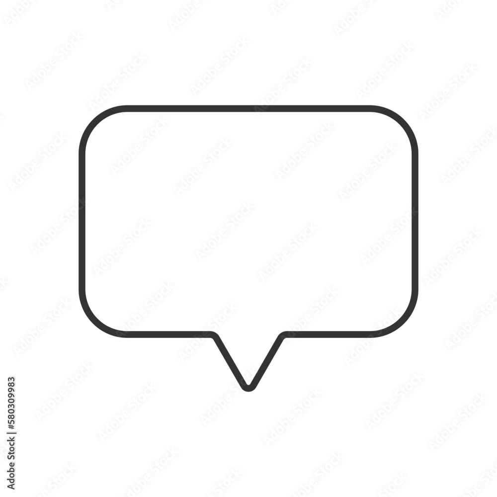 speech bubble outline vector illustration isolated on white background. speech bubble line icon for web, ui and social media design speech bubble outline vector illustration isolated on white background. speech bubble line icon for web, ui and social media design