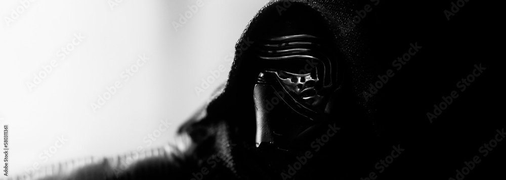 Naklejka premium Bangkok Thailand. April 30 2018. Star Wars figure. portrait images. toy figures characters model standing.