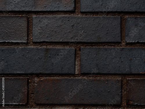 Brown textured brick wallpaper and background copy space