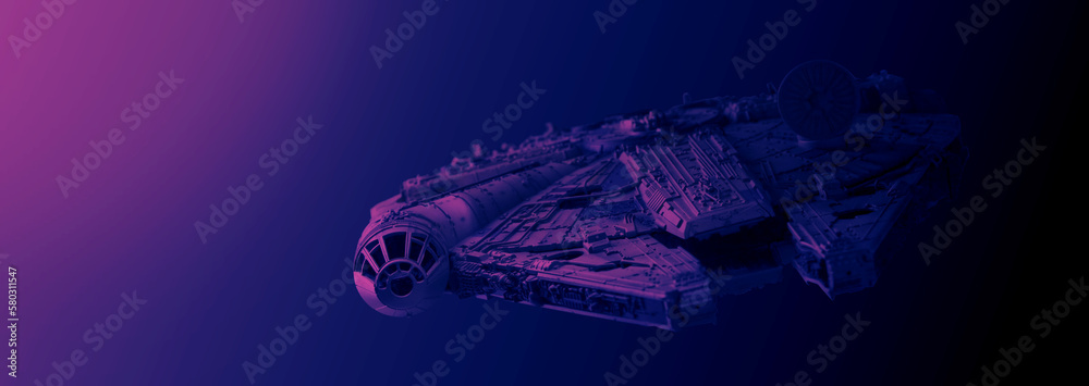 Naklejka premium Bangkok Thailand. April 30 2018. Star Wars figure. portrait images. toy figures characters model standing.