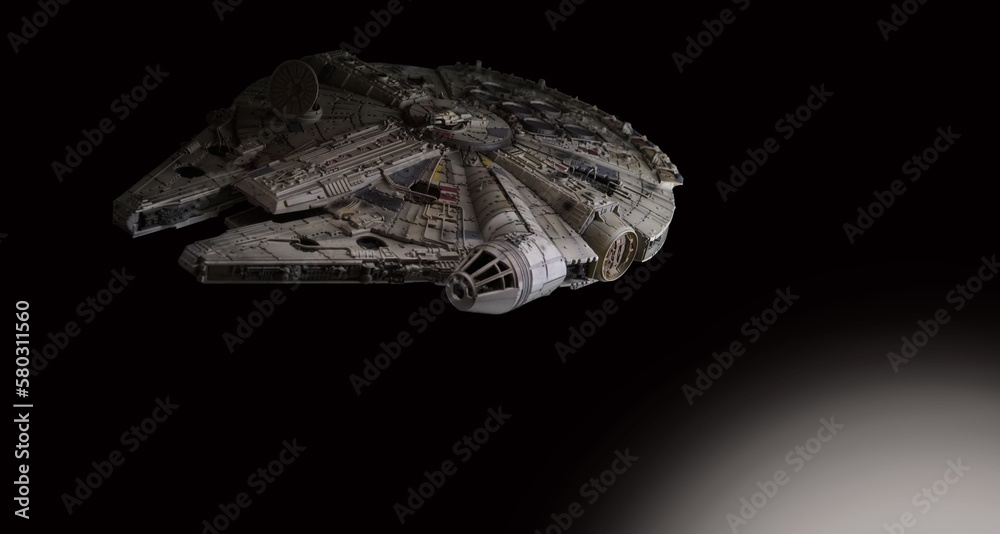 Naklejka premium Bangkok Thailand. April 30 2018. Star Wars figure. portrait images. toy figures characters model standing.