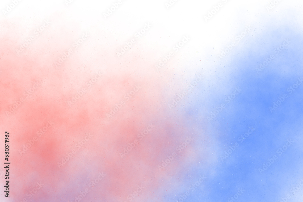 red & blue american color smoke dust effect transparent background