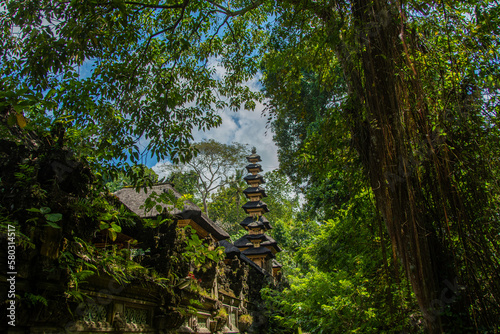 The Pura Gunung Lebah Temple on the Indonesian island of Bali photo