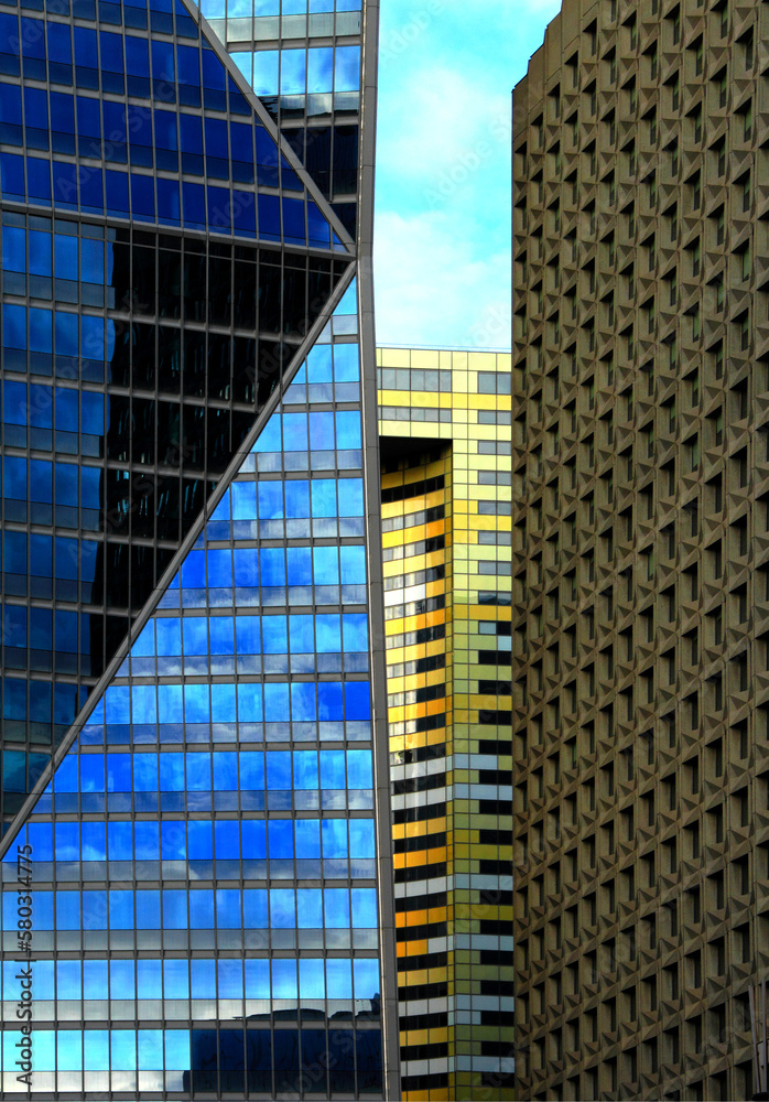 Naklejka premium Edificios coloridos