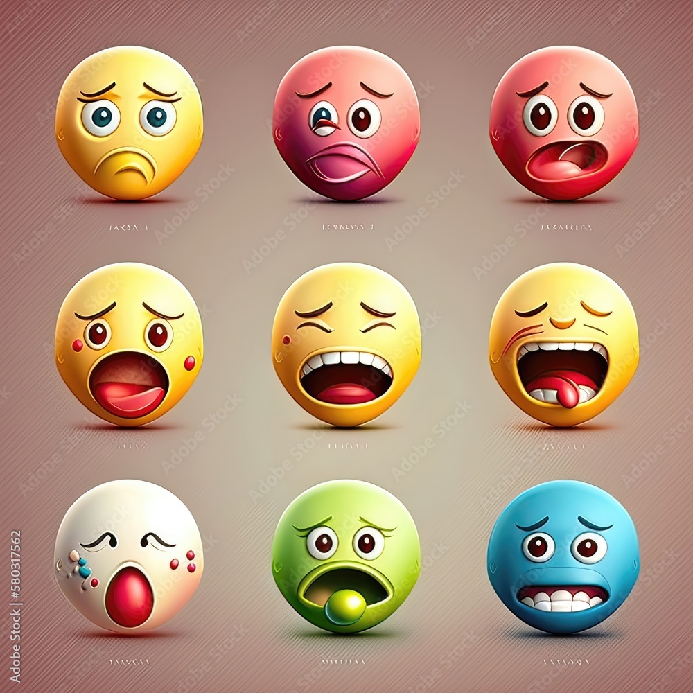 A cute and charming set of animated emoji stickers, featuring adorable ...