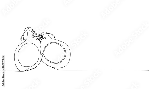 Castanets one line art. Continuous line drawing of folk, equipment, vintage, click, classic, retro, flamenco, spanish, dance, music, castanet, culture, tambourine.