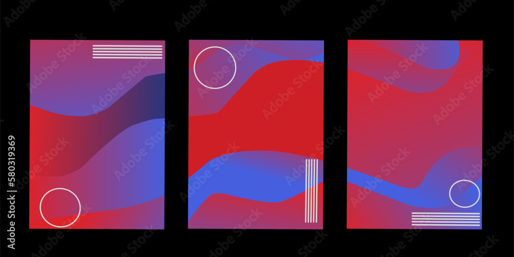 Fototapeta premium Colorful abstract with gradient color. Design with liquid shape