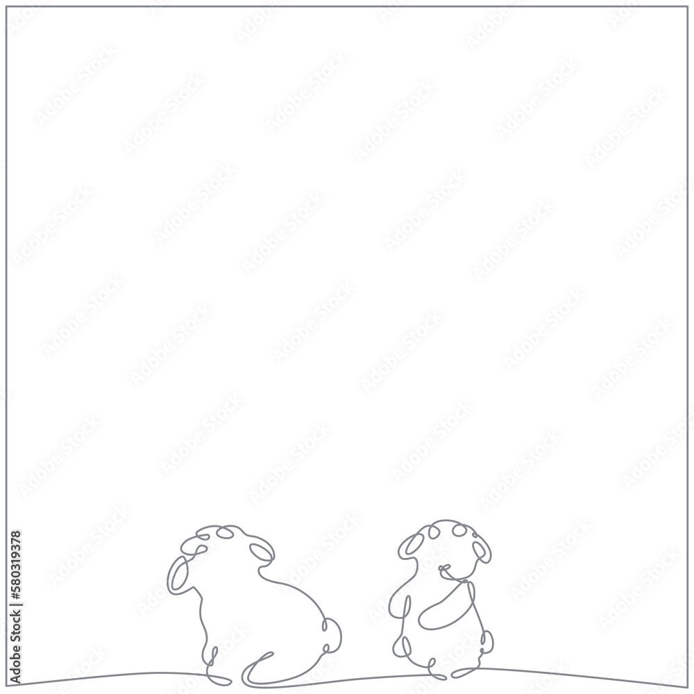 Easter continuous one line hand drawing frames pack. Illustration for post in social media, invitation, greeting card. Bunny, bird, sheep, church. Easter continuous one line hand drawing frames pack. Illustration for post in social media, invitation, greeting card. Bunny, bird, sheep, church.