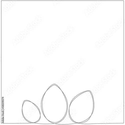 Easter continuous one line hand drawing frames pack. Illustration for post in social media, invitation, greeting card. Bunny, bird, sheep, church. © l.v.l