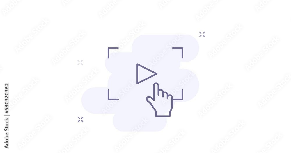 play button animated outline icon on white. play button click 4k video line illustration motion design for web, mobile and ui design. play button animated outline icon on white. play button click 4k video line illustration motion design for web, mobile and ui design.