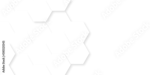 Fototapeta Naklejka Na Ścianę i Meble -  Background with hexagons . Abstract background with lines . white texture background . white and hexagon abstract background. white paper texture and futuristic business .