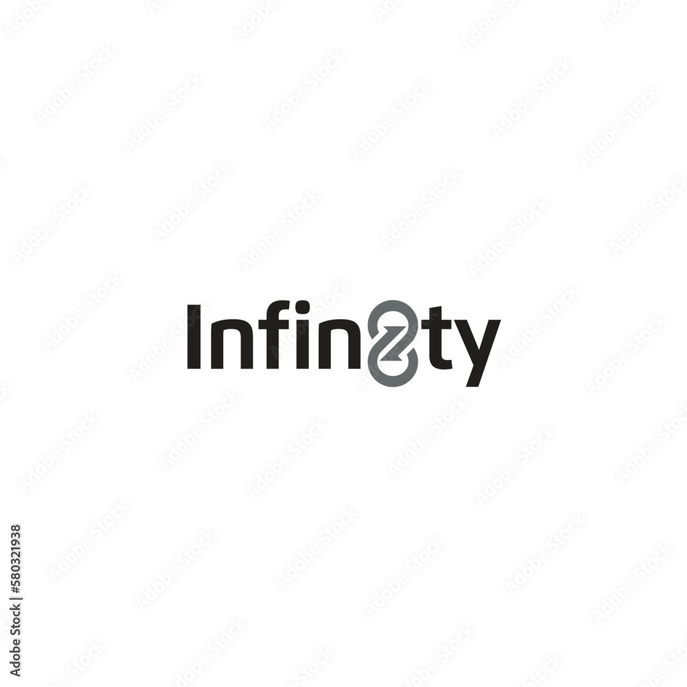 Infinity, Number 8 and Arrows logo or wordmark design Infinity, Number 8 and Arrows logo or wordmark design