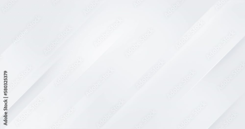Elegant light grey white seamless looped background. Diagonal stripes animation with halftone dots. Digital smooth minimal geometric 3d. Technology premium luxury design template. Animated soft lines