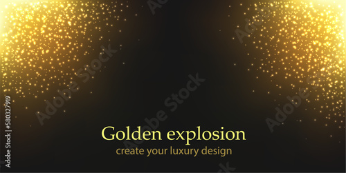Silver/gold explosion background
