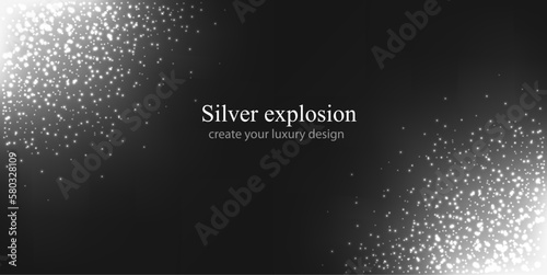 Silver/gold explosion background
