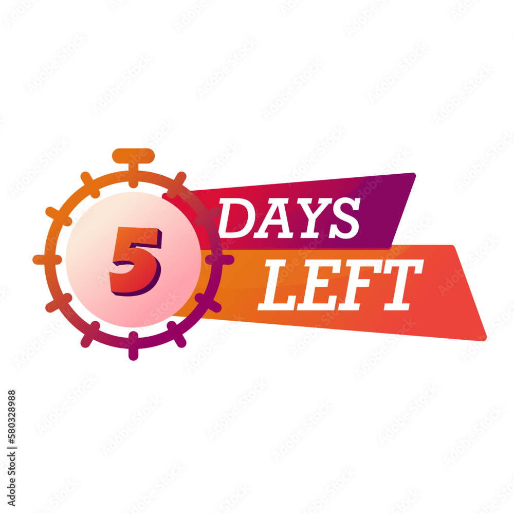Days Left Countdown Illustration Days Left Countdown Illustration