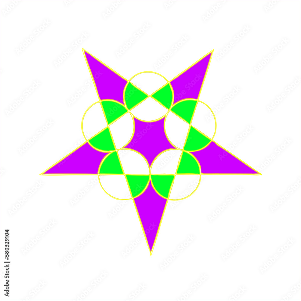 Obraz premium Geometry art in purple green
