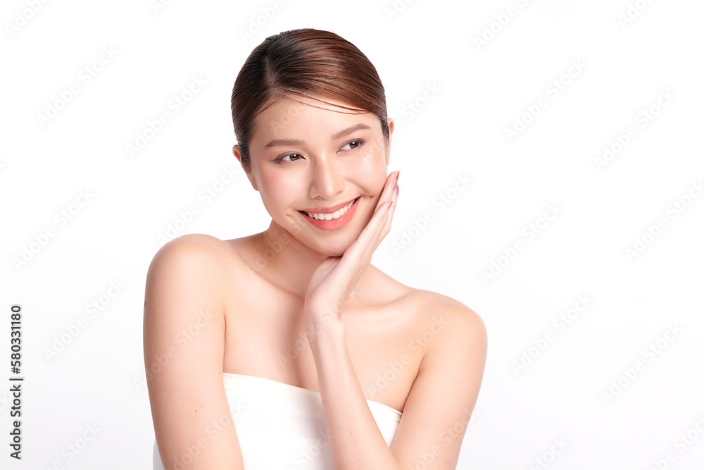 Beautiful young asian woman with clean fresh skin on white background, Face care, Facial treatment, Cosmetology, beauty and spa, Asian women portrait. Beautiful young asian woman with clean fresh skin on white background, Face care, Facial treatment, Cosmetology, beauty and spa, Asian women portrait.