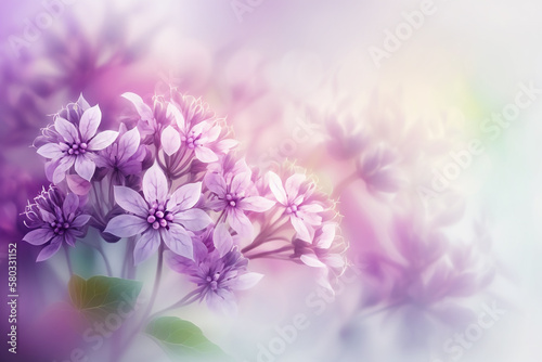 Cluster of light purple flowers, ideal for spring-themed designs or gentle, soothing background visuals. © Liana