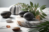 conjunto decorativo de pedras para relaxamento em spa 