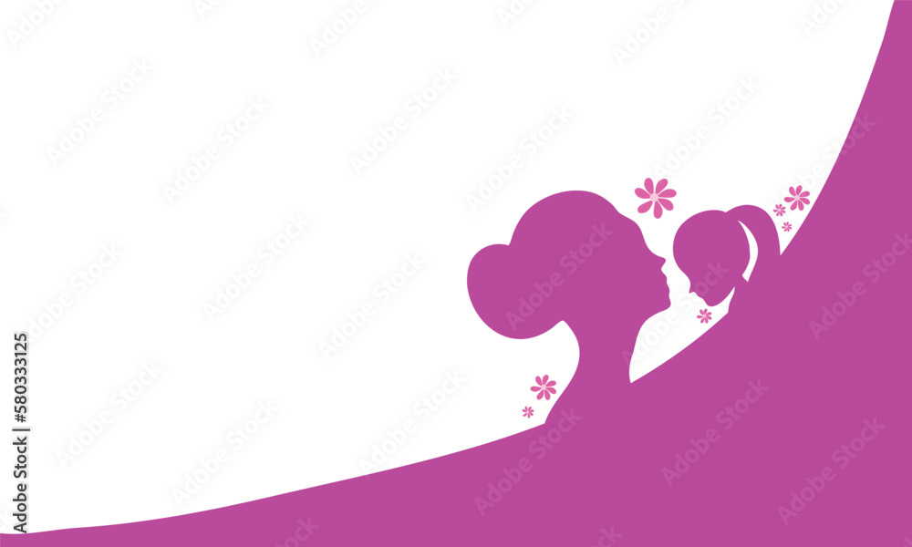 Happy mothers day illustration vector banner background for mothers day event	
