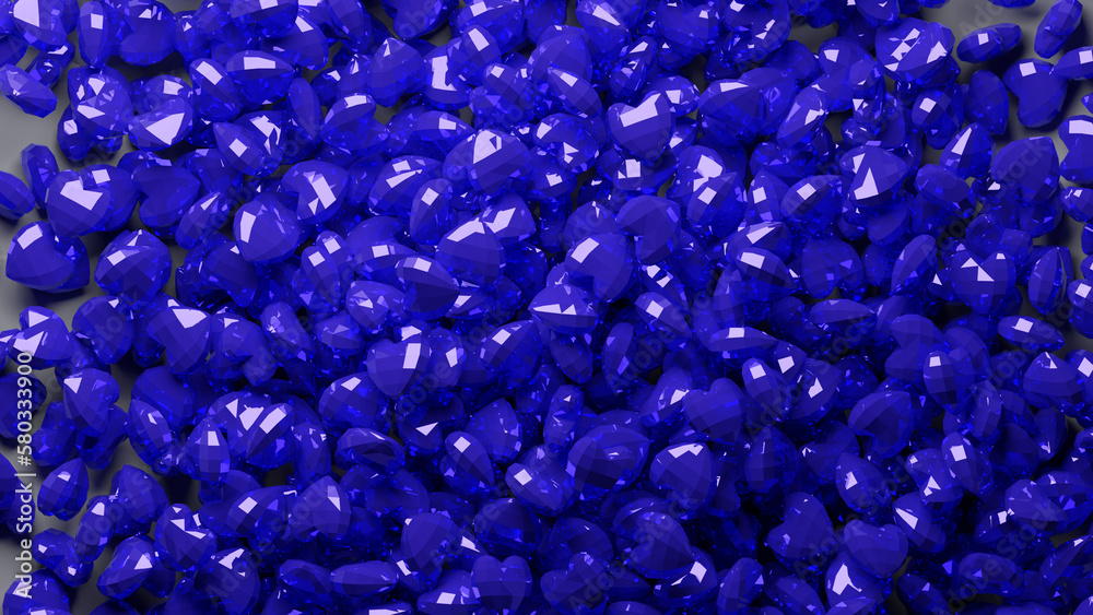 metal hearts background made in 3d