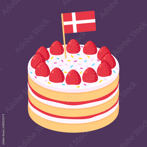 Denmark Queen's Birthday cake