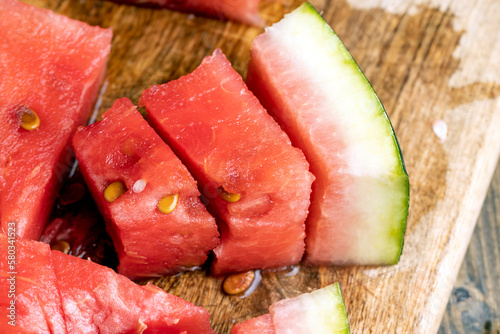 Ripe red watermelon for eating