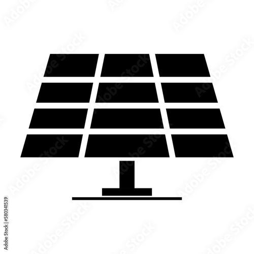 Solar panel icon, green power technology, ecology alternative energy vector illustration