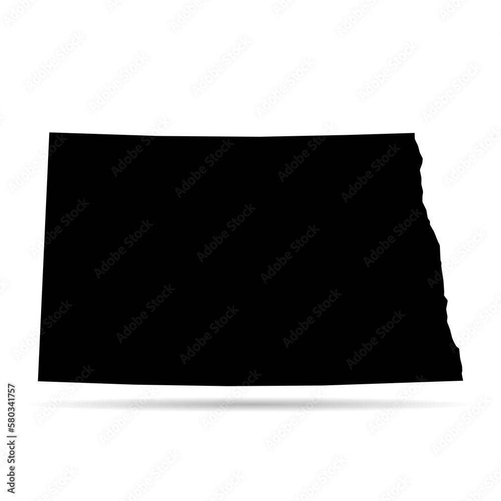 North Dakota map shape, united states of america. Flat concept icon symbol vector illustration North Dakota map shape, united states of america. Flat concept icon symbol vector illustration