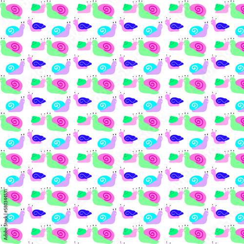 Colourful snail pattern