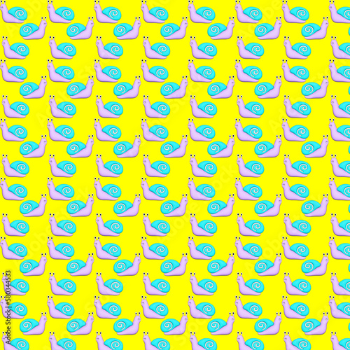 3d colourful snail pattern