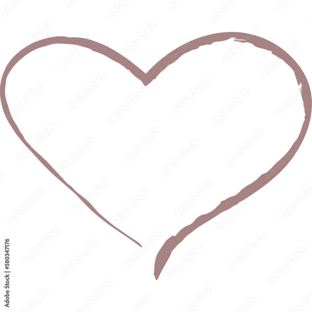 Hand drawn heart icon