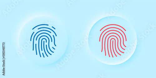 Touch id neumorphism button illustration
