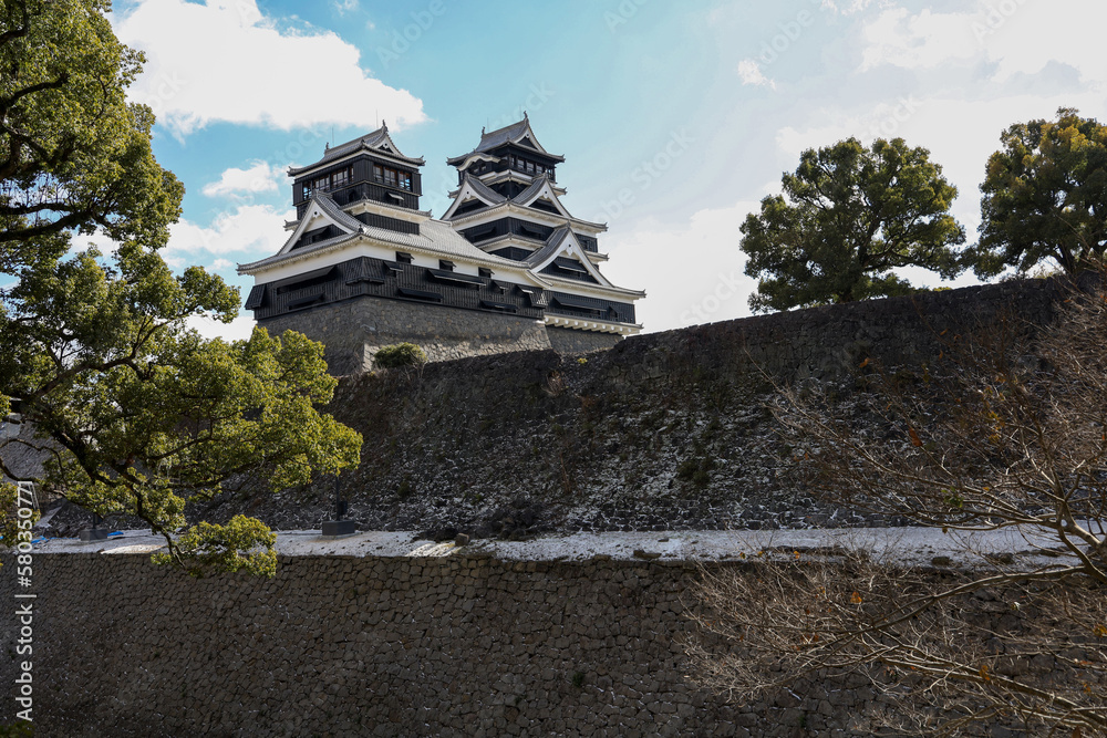 Famous Landscape of Kumamoto Castle in Northern Kyushu, Japan. Famous Landscape of Kumamoto Castle in Northern Kyushu, Japan.